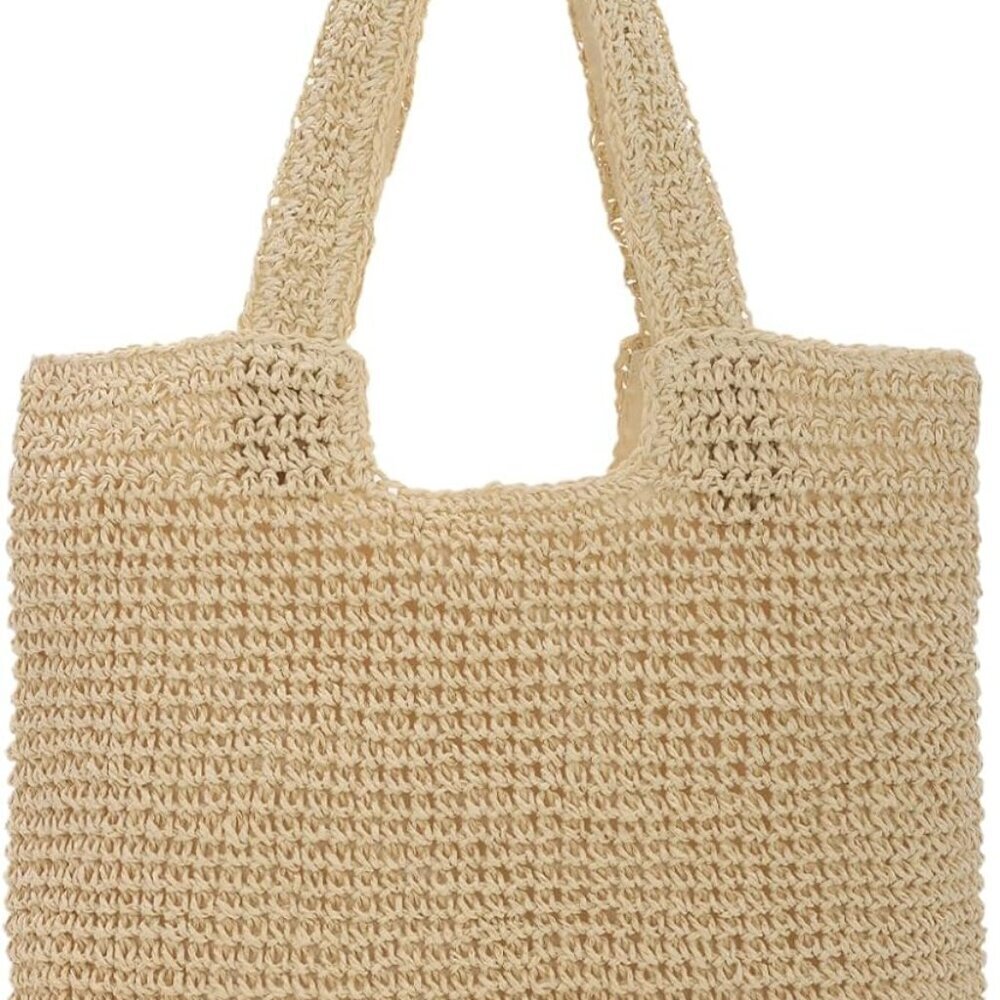 Beach Straw Bag Women Summer Woven Tote Large Capacity Casual Bag